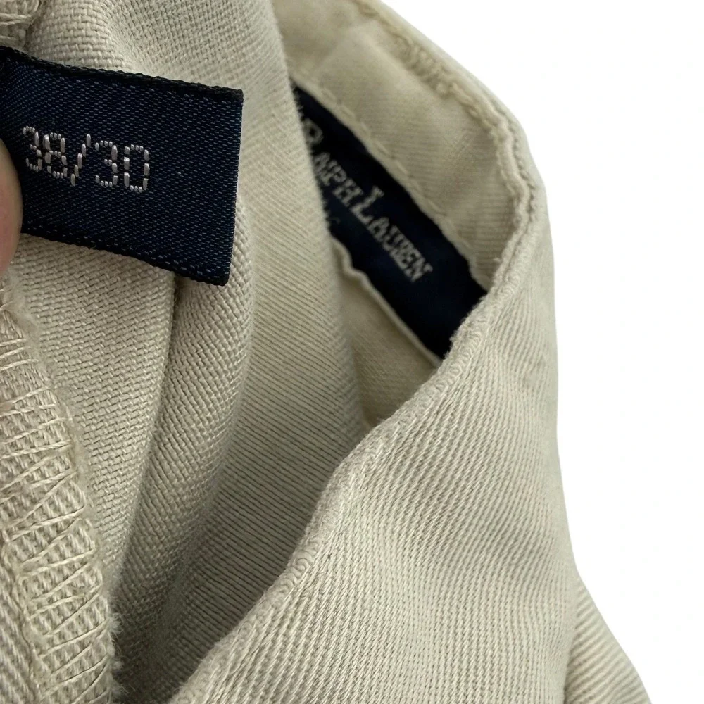 Polo Ralph‎ Lauren Mens Classic Fit Pleated Khaki Chino Pants 38x30 Preppy